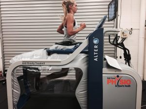 sports physio treadmill running alter-g