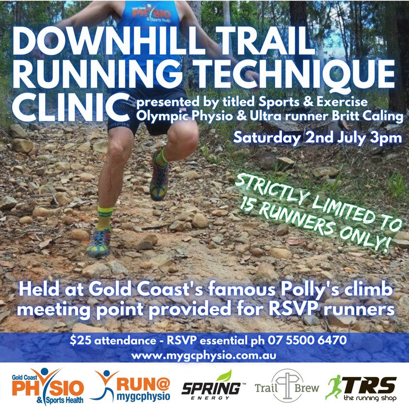 Downhill Trail Running Technique Clinic Sports Physio Massage Gold