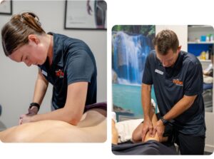 Massage Therapists treating clients