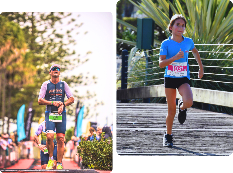 Albie & Summa Running mygcphysio athletes running in a race