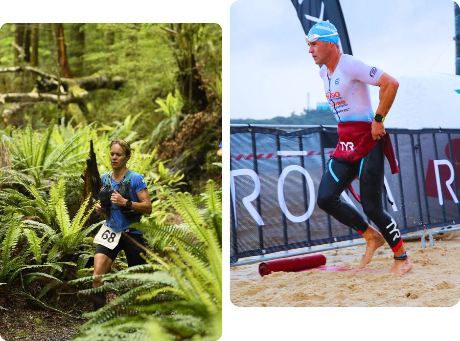 Britt and Albie mygcphysio athletes racing